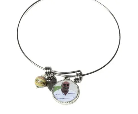Memorial Bangle Bracelet 7-8 Inch Stainless Steel – Personalized Engraved Keepsake | Made in USA Michelle Marie Boutique  Bracelet