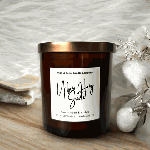 Men of R&B Luxury Candle Set – 8.5 oz Soy Wax Trio with Masculine Scents | Handcrafted in USA Wick and Glow Candle Company™  Candles
