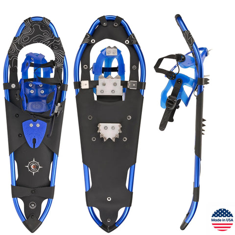 Men’s Backcountry Snowshoes 32 Inch Big Sky Blue – Aluminum Frame | Made in USA Crescent Moon  item