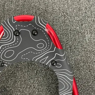 Men's Backcountry Snowshoes 32 Inch Candy Red – Durable Design | Made in USA - Scratch & Save Crescent Moon  item