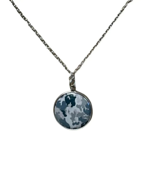 Chain With Camo Pendant - Unique & Edgy | Fashionable Men's Necklace Michelle Marie Boutique  Necklace