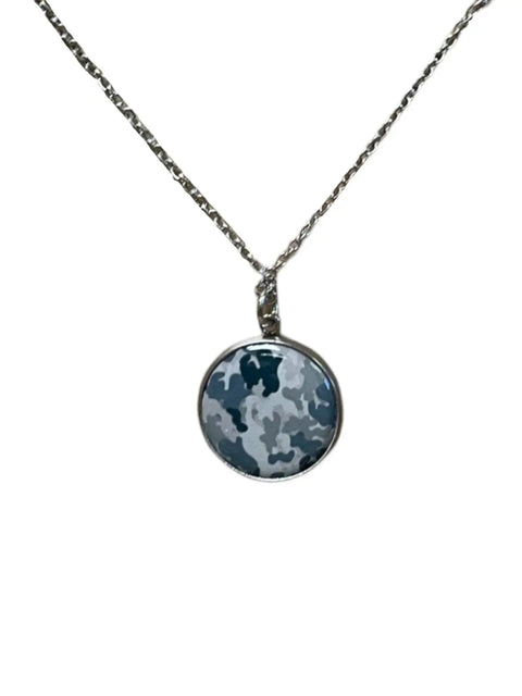 Men’s Camo Pendant Necklace – Gold Tone Chain for Rugged Style | Durable Fashion Jewelry | Made in USA Michelle Marie Boutique  Necklace