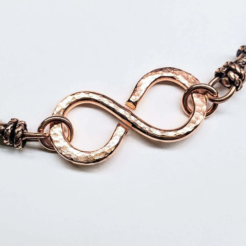 Men’s Copper Infinity Swivel Bracelet – 10 Gauge Hammered Copper Rod | Made in USA Alexa Martha Designs  Bracelet/Bangle
