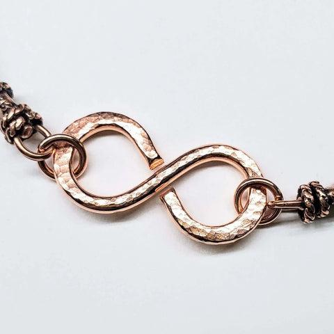 Men’s Copper Infinity Swivel Bracelet – 10 Gauge Hammered Copper Rod | Made in USA Alexa Martha Designs  Bracelet/Bangle