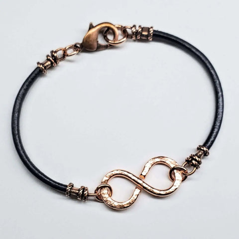 Men’s Copper Infinity Swivel Bracelet – 10 Gauge Hammered Copper Rod | Made in USA Alexa Martha Designs  Bracelet/Bangle