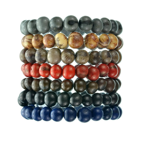 Men’s Eco-Friendly Acai Seeds Bracelet – Handmade Recycled Pewter Jewelry | Sustainable Style Made in USA Whitney Howard Designs 
