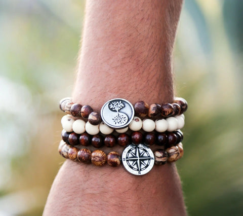 Men’s Eco-Friendly Acai Seeds Bracelet – Handmade Recycled Pewter Jewelry | Sustainable Style Made in USA Whitney Howard Designs 