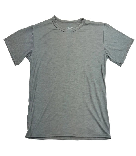 Men's Merino Wool Crew Neck Short Sleeve Shirt – Manufactured in USA Ramblers Way  Mens Tops