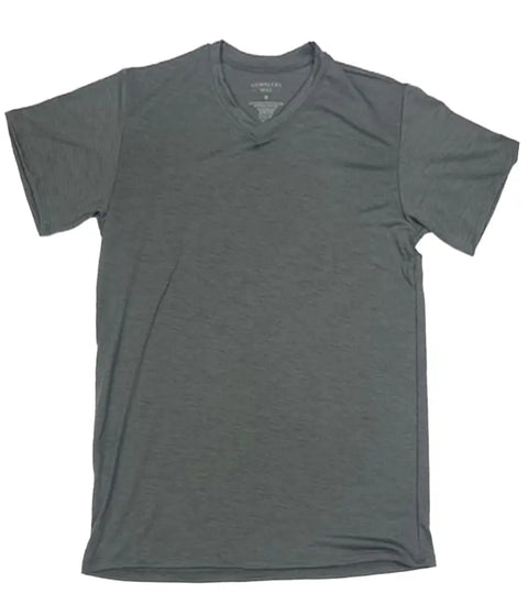 Men's Organic Merino Wool Cross Neck Shirt – Short Sleeve | Manufactured in USA Ramblers Way  Mens Tops
