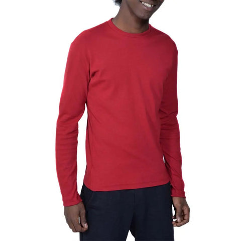 Men’s Slim Fit Long Sleeve Crewneck Tee – Organic Cotton 1x1 Baby Rib | Made in USA Spiritex | Sustainable Apparel  Men's Tees & Tanks