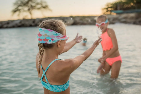 Mermaid Swim Goggles With Tangle-Free Mermaid Scale Strap – Kids to Adults Fit – Anti-Fog Pink Lenses | Assembled in USA Splash Place  Swim Goggles