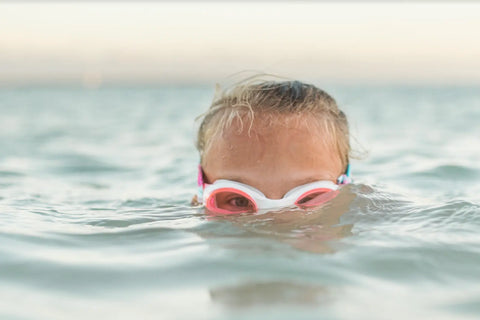 Mermaid Swim Goggles With Tangle-Free Mermaid Scale Strap – Kids to Adults Fit – Anti-Fog Pink Lenses | Assembled in USA Splash Place  Swim Goggles