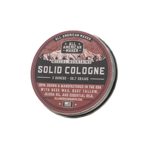 Mescal Mountains Solid Cologne 2 Oz – Black Currant & Absinthe Scent | Handcrafted Made in USA All American Maker 