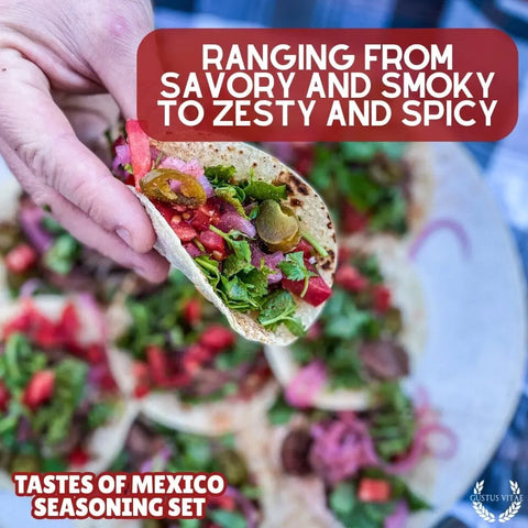 Mexican Spice Blend Gift Set – Artisanal Seasonings Six Pack | Made in USA Gustus Vitae  Collections & Gift Sets