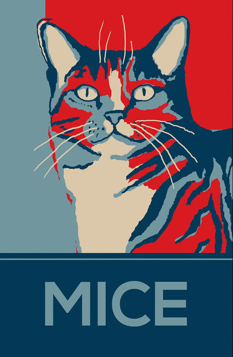 Mice Cat Art Poster 11x17 Inch – Vibrant Wall Decor | Made in USA Skinny Pete's Gourmet Catnip  Art