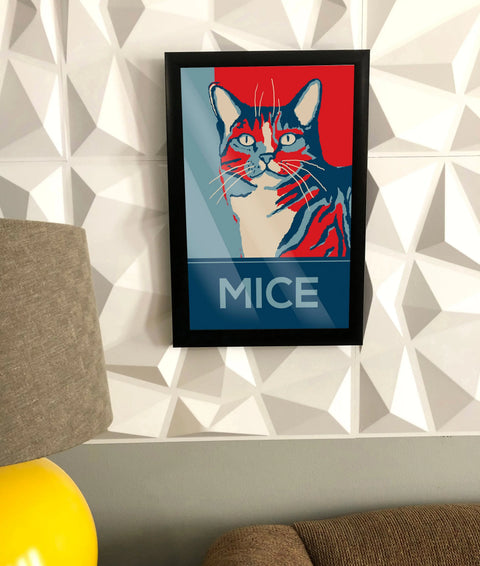 Mice Cat Art Poster 11x17 Inch – Vibrant Wall Decor | Made in USA Skinny Pete's Gourmet Catnip  Art