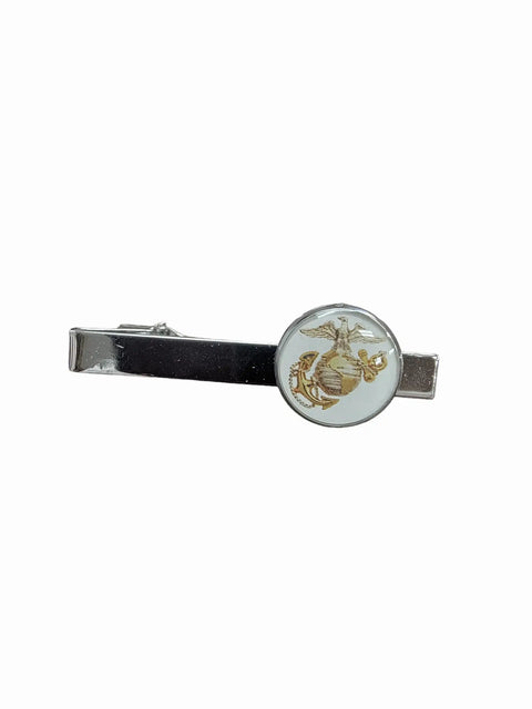 Michelle Marie's Marine Corps Silver EGA Tie Bar Clip | Made in the USA | Stainless Steel | Officially Licensed Michelle Marie Boutique  Tie clips