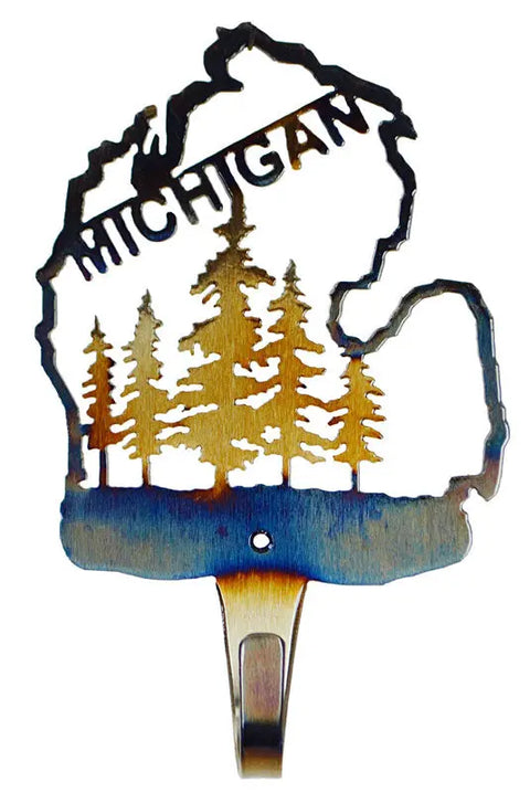 Michigan Mitten Wall Hook – Heavy Duty Steel Coat and Towel Hanger | Handmade in USA Knights Home Decor  item