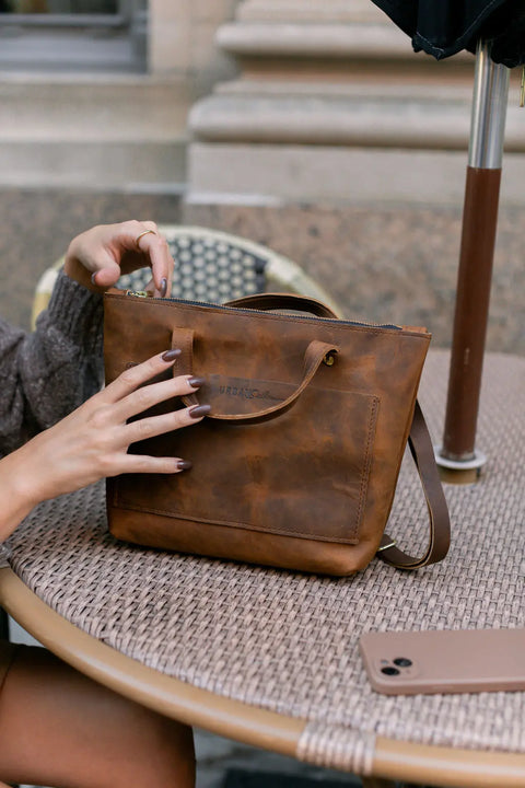 Mid-Size Leather Crossbody Bag – Quinn Handcrafted – Made in USA Urban Southern  Bags