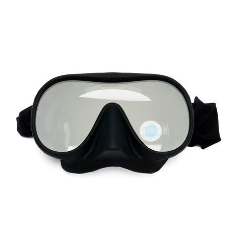 Midnight Black Swim Mask – Adult Size Silicone Frame with Anti-Fog Tempered Glass Lenses | Assembled in USA Splash Place  Adult Swim Mask