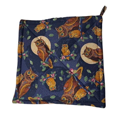 Midnight Owls - Pot Holders (Set of 2) Frances Farm & Craft, LLC  Pot holders