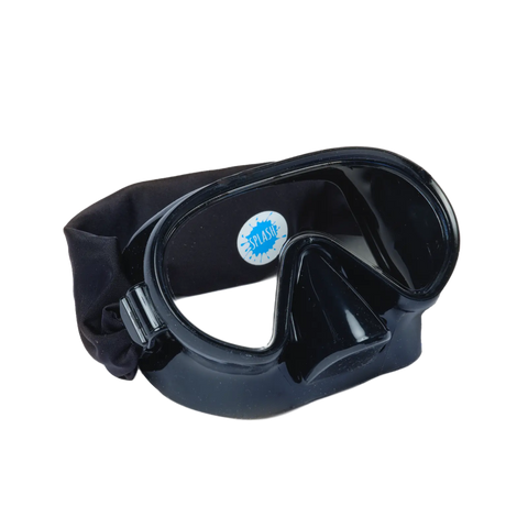 Midnight Youth Swim Mask 4-8 Years – Anti-Fog Clear Lenses – Black Strap Comfortable Design | Assembled in USA Splash Place  Youth Swim Mask
