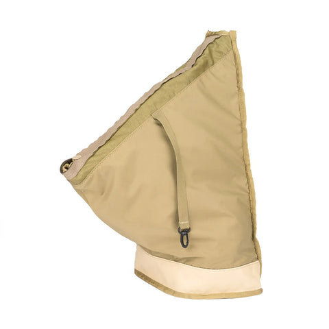 The MIS TA One Shoulder Bag in Coyote Tan features durable Cordura nylon, a strap and buckle closure, and is displayed against a white background.