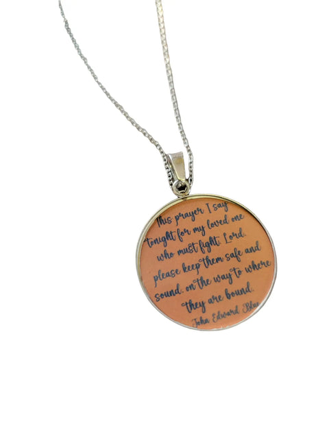 Military Soldier Prayer Pendant Necklace 1.25 Inch – Inspirational Keepsake Jewelry | Made in USA Michelle Marie Boutique  Necklace