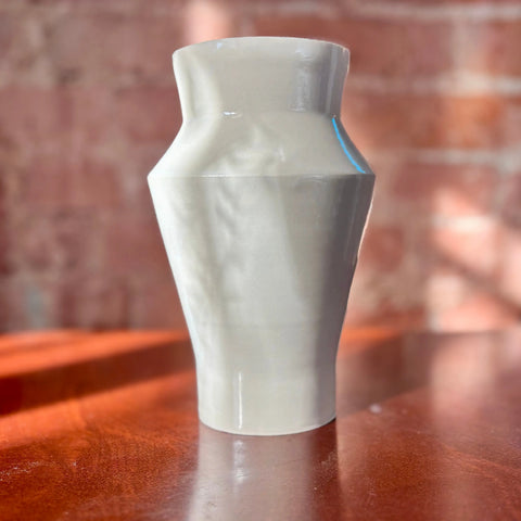 Milky Way 1 | Porcelain Angular Vase 7.75 Inch Height – Minimalist Decorative Flower Vase | Handmade in USA All Muddy 