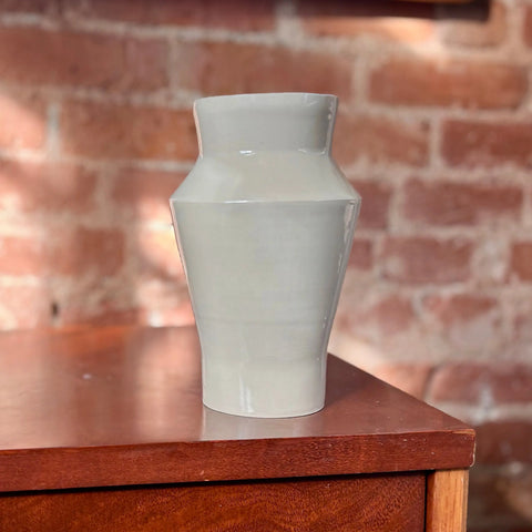Milky Way 1 | Porcelain Angular Vase 7.75 Inch Height – Minimalist Decorative Flower Vase | Handmade in USA All Muddy 