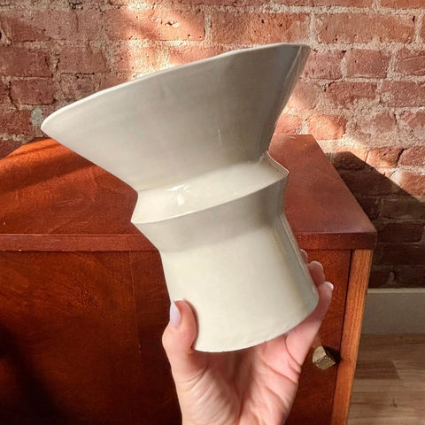Milky Way 2 | Geometric Porcelain Vase 6 Inch Height – Minimalist Ikebana Flower Holder | Handmade in USA All Muddy 