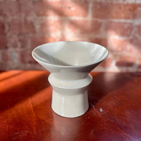 Milky Way 2 | Geometric Porcelain Vase 6 Inch Height – Minimalist Ikebana Flower Holder | Handmade in USA All Muddy 