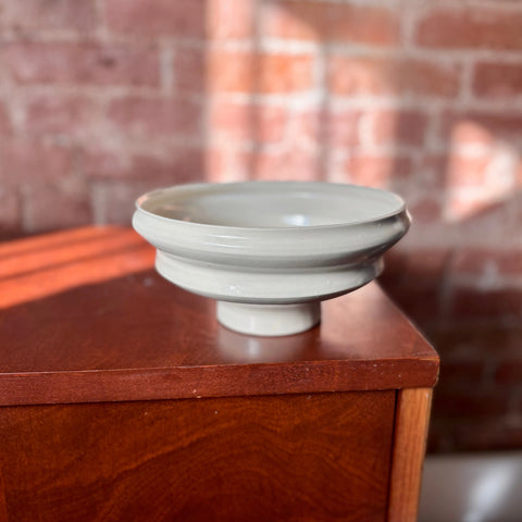 Milky Way 5 | Handcrafted 8 Inch Porcelain Angular Decorative Bowl – Minimalist Ceramic Ikebana Vase | Made in USA All Muddy 