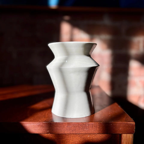 Milky Way 6 | Porcelain Angular Vase 6 Inch Height – Minimalist Floral Decor – Handcrafted Ceramic Vase | Made in USA All Muddy 