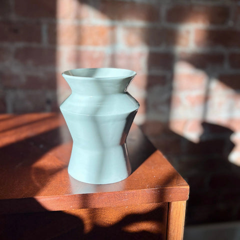Milky Way 6 | Porcelain Angular Vase 6 Inch Height – Minimalist Floral Decor – Handcrafted Ceramic Vase | Made in USA All Muddy 