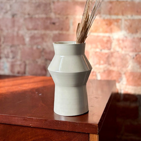 Milky Way 7 | Porcelain Angular Vase 7 Inch – Modern Handmade Ceramic Flower Vase | Made in USA by Hillit Wahlberg All Muddy 