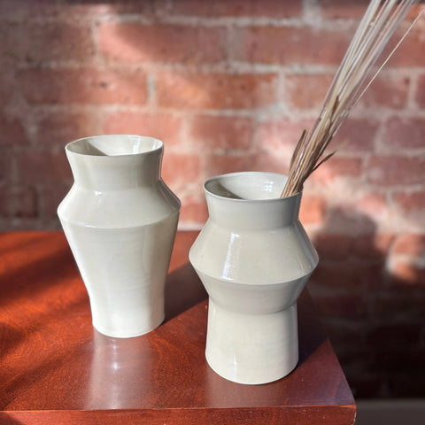 Milky Way 7 | Porcelain Angular Vase 7 Inch – Modern Handmade Ceramic Flower Vase | Made in USA by Hillit Wahlberg All Muddy 