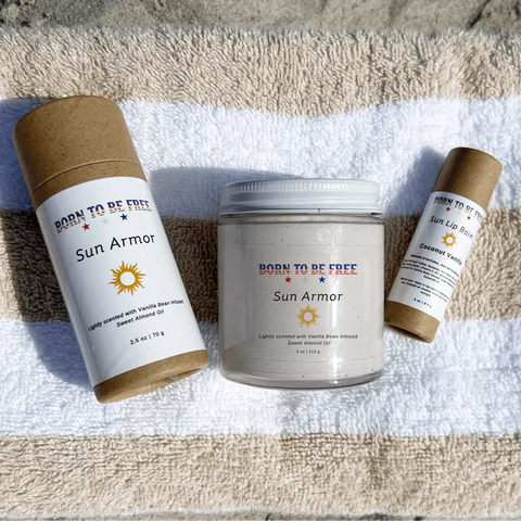 Mineral Sun Protection Bundle – Natural Tallow-Based SPF 30 Sunscreen Set for Face and Body | Made in USA Born to be Free  sunscreen