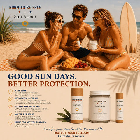 Mineral Sun Protection Bundle – Natural Tallow-Based SPF 30 Sunscreen Set for Face and Body | Made in USA Born to be Free  sunscreen