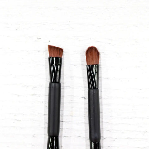 Mini Dual-Ended Eye Makeup Brush – Vegan Cruelty-Free Hypoallergenic | Made in USA Portable Tool Taylor Made Organics  makeup tools