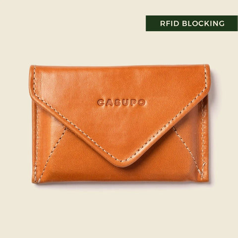 Mini Envelope Leather Wallet 4.5 Inch RFID Protection | Made in USA CASUPO  Envelope Wallet
