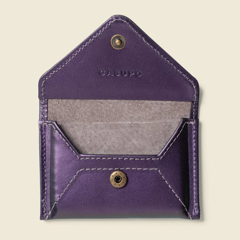 Mini Envelope Wallet 4.5 Inch Iridescent Leather – Handmade in USA CASUPO  Envelope Wallet