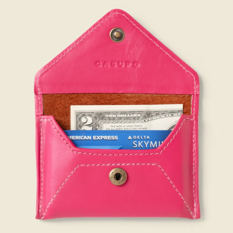 Mini Envelope Wallet 4.5 Inch RFID Protected Raspberry – Made in USA CASUPO  Envelope Wallet