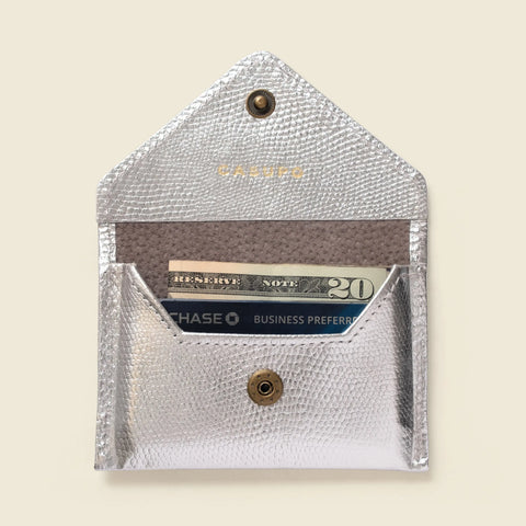 Mini Envelope Wallet With RFID Protection - Platinum CASUPO  Envelope Wallet