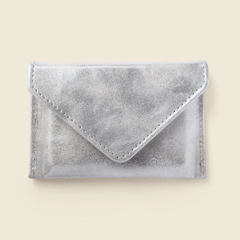 Mini Envelope Wallet With RFID Protection - Silver Glitter CASUPO  Envelope Wallet