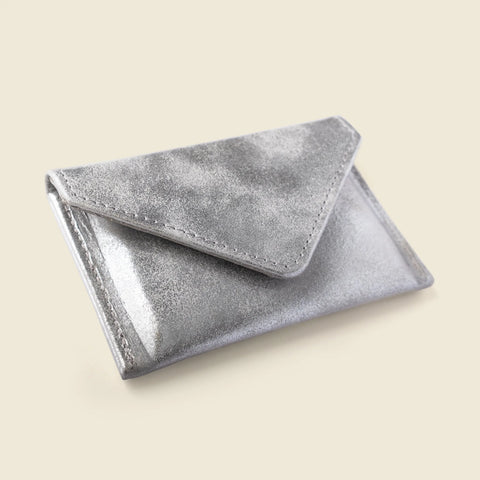Mini Envelope Wallet With RFID Protection - Silver Glitter CASUPO  Envelope Wallet