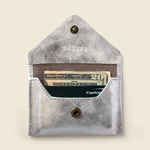 Mini Envelope Wallet With RFID Protection - Silver Glitter CASUPO  Envelope Wallet