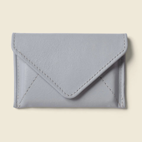 Mini Ice Blue Leather Envelope Card Case Wallet 4.5 Inch – RFID Safe | Handmade in USA CASUPO  Envelope Wallet