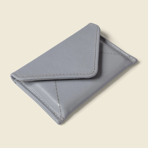 Mini Ice Blue Leather Envelope Card Case Wallet 4.5 Inch – RFID Safe | Handmade in USA CASUPO  Envelope Wallet