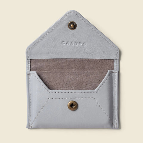 Mini Ice Blue Leather Envelope Card Case Wallet 4.5 Inch – RFID Safe | Handmade in USA CASUPO  Envelope Wallet